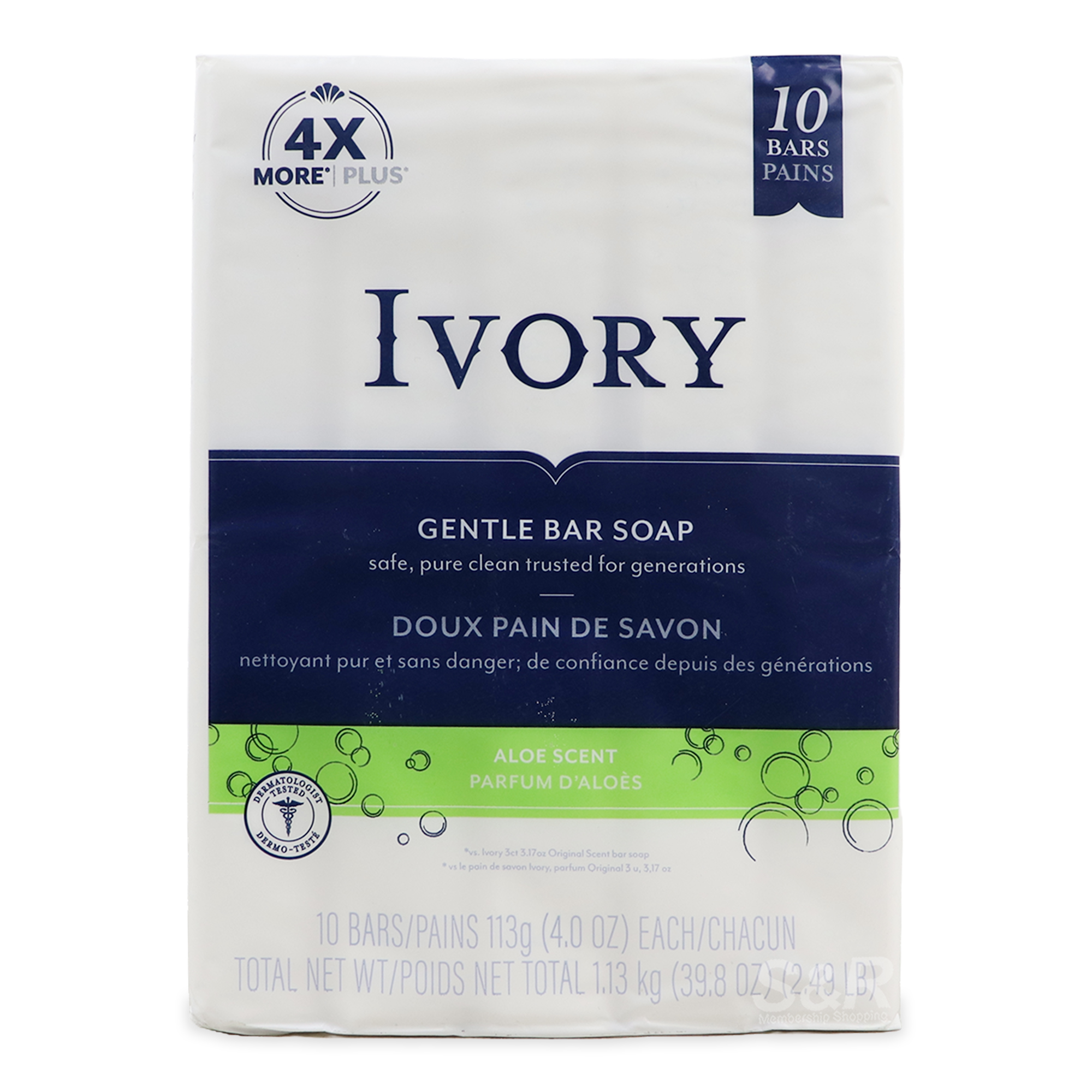 Ivory Aloe Scent Bar Soap 10pcs